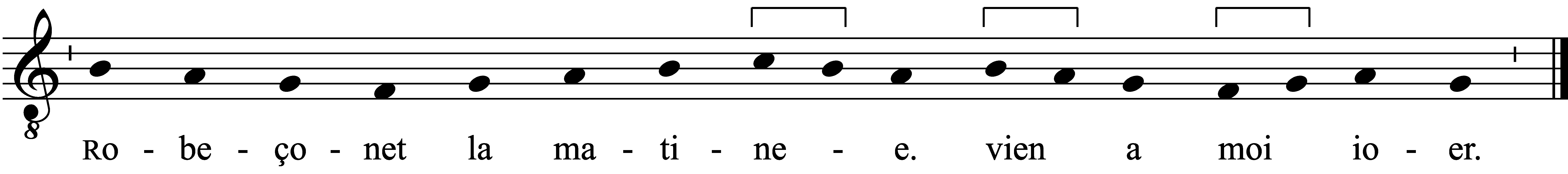 Refrain musical notation